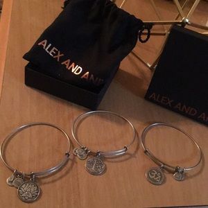 Lot of 3 Alex and Ani bracelets!!